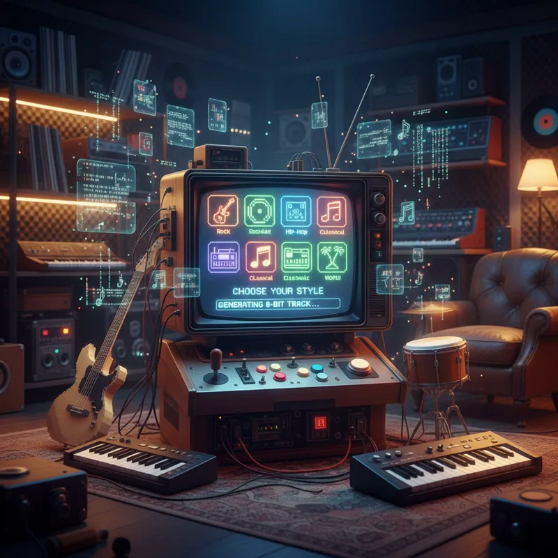 Generate 8 Bit Music in Diverse Styles